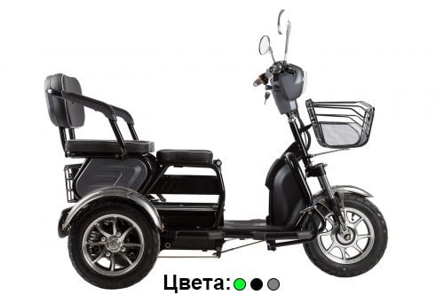 Электротрицикл Rutrike S2 V2 ТРАНСФОРМЕР 500W 48v 18Ah Электротрицикл Rutrike S2 V2 ТРАНСФОРМЕР 500W 48v 18Ah